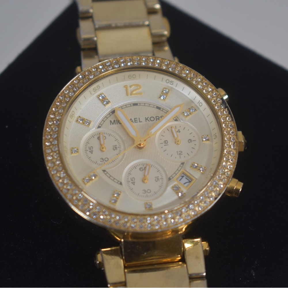 Michael Kors Parker Yellow Dial Stainless Steel Ladies Watch MK5354 - Picture 9 of 15